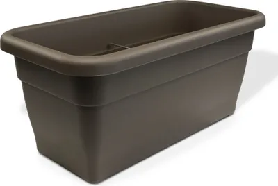 Produktbild von XXL Pflanztrog Kunststoff taupe 60x30 cm 28l mit Entwässerungslöchern direkt bepflanzbar