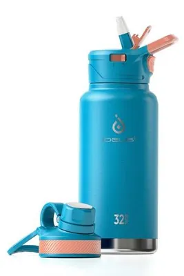 Image de Bouteille isotherme en acier inoxydable 950 ml, bleu océan