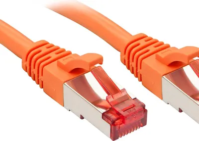 Productafbeelding van Lindy 47806 Cat6 S/FTP Kabel, orange, 0.50m  Patchkabel