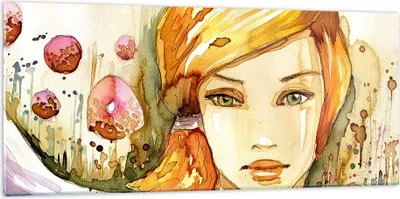 Produktbild von Bilder auf glas - Frau Sommer Blume - 120x50cm - Glasbilder - Wandbilder - Kunstdruck - zum Aufhängen bereit - Wanddekoration aus Glas - Glas Bilder - Wandbild auf Glas - Einteilig - GAB120x50-3538