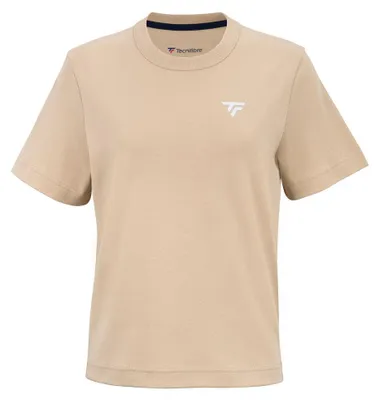 Image de TECNIFIBRE, T-shirt graphique pour femmes, modèle 2025, couleur sable, taille XS