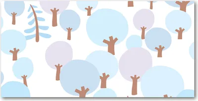 Produktbild von Tulup® Leinwandbild - 140x70 cm - Wandkunst - Drucke auf Leinwand - Leinwanddruck  - Sonstige - Blau - Bunte Bäume