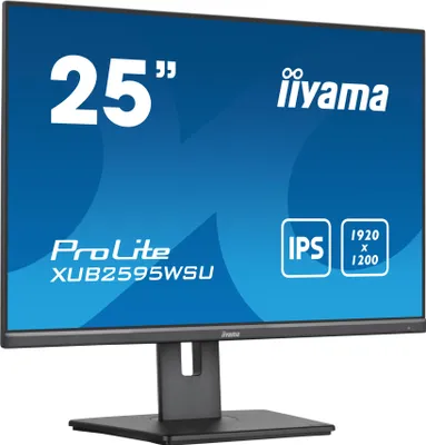Produktbild von iiyama ProLite XUB2595WSU-B5, 63,5 cm (25"), 1920 x 1200 Pixel, WUXGA, LED, 4 ms, Schwarz