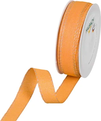 Produktbild von Band mit Leinenkante, B 15 mm, Rolle à 8 m Orange