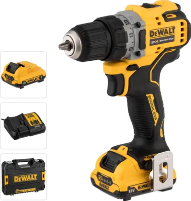Zdjęcie produktu dla DEWALT DCD701D2-QW Akku-Bohrer 2x 12V 2Ah XR TSTAK Schwarz, Gelb