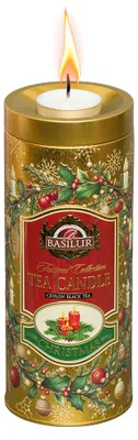 Imagen del producto de Vela aromática de té negro Basilur Tea Candle Gold, en lata - 75 g