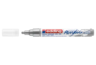 Produktbild von Edding 5100 Acrylmarker Medium, Silber, Silber, Medium, 2 mm, 3 mm, Tinte auf Wasserbasis
