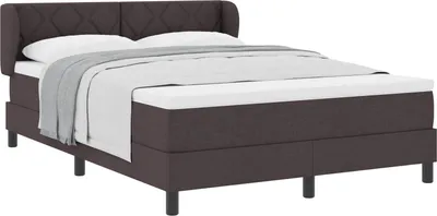Produktbild von Boxspringbett mit Matratze Dunkelbraun 160 x 200 cm Stoff