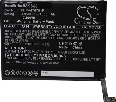 Produktbild von vhbw Akku Ersatz für Wiko FHPV476791P für Handy Smartphone Telefon (4650 mAh, 3,85 V, Li-Polymer)