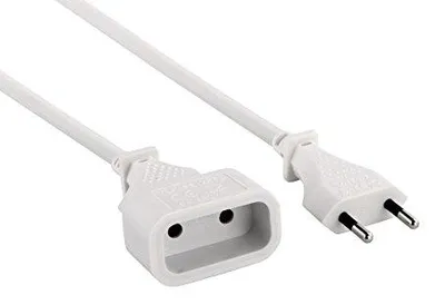 Produktbild von Verlängerungskabel 2m Eurostecker Electraline, Stromkabel, schwarz