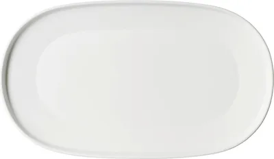 Obrázek produktu pro Servírovací talíř – 33 x 19 cm – bílý – porcelán – s reliéfním okrajem