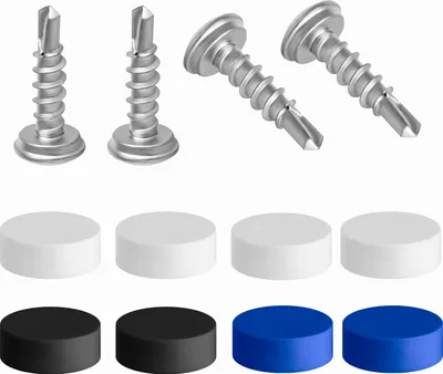 Produktbild von Kennzeichen Schrauben Kappen 4er Set Bohrspitze 5x19mm Nummernschild Schrauben