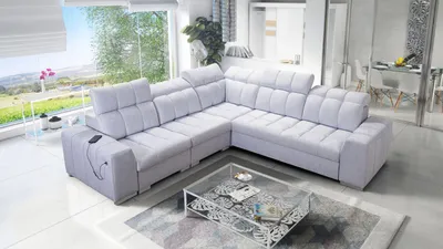 Produktbild von IM Sofa Wohnzimmer Sofa  L-Form Hochwertige Qualität Eckcouch mit Schlaffunktion PAGANI III Schwarz Stoff TERRA 99 Linksseitig Farbe wählbar