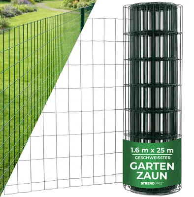 Produktbild von Geflecht EUROPLAST 1, 1600/100x50/2,20 mm, grün, RAL 6005, Zn+PVC, Umzäunung, Packung 25 m