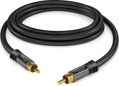 Obrázok produktu pre KabelDirekt 799422539785, RCA, Samec, RCA, Samec, 1 m, Čierna