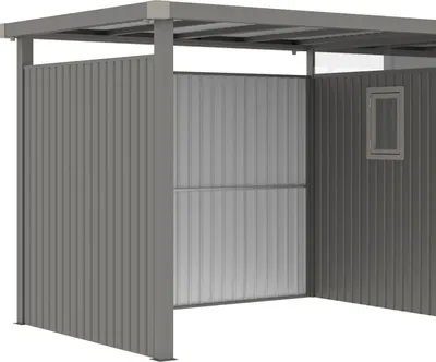 Produktbild von Wandset für Seitendach Gerätehaus Style 4,45 m² Alu Grau