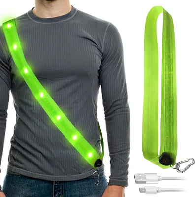 Productafbeelding van Reflecterend hardlooptuig met leds - Oplaadbaar via USB - Verstelbaar