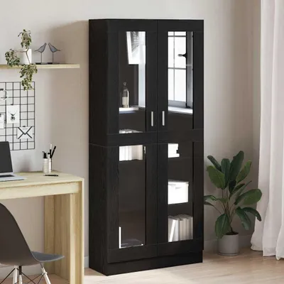 Obrázok produktu pre Maison Exclusive - Knižnica Čierny dub 82,5 x 30,5 x 185 cm Kompozitné drevo