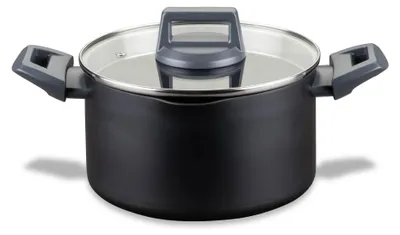 Productafbeelding van Fackelmann kookpan Statement, 20 cm. Pan met keramische coating. Gemaakt van gerecycled aluminium met een anti-aanbaklaag. Vrij van PFAS, hittebestendig handvat. Geschikt voor alle soorten fornuizen, inclusief inductie