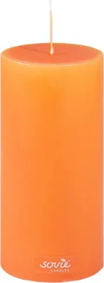 Produktbild von Sovie CANDLES Stumpenkerze in Orange Ø 70 mm x H 150 mm, Brenndauer ca. 82 Std. - 1 Stück
