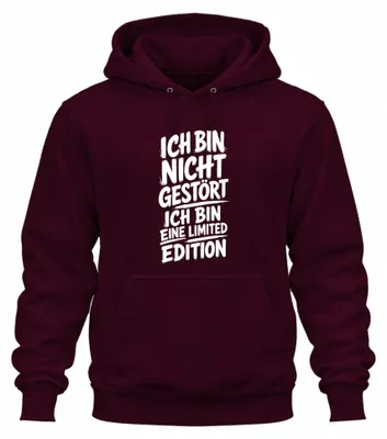 Productafbeelding van Ik ben niet gestoord, ik ben een statement-trui met sarcasme-opdruk, bordeauxrood, maat 3XL