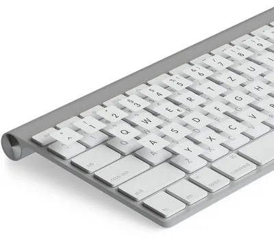 Productafbeelding van 15x15mm Duitse stickers voor iMac toetsenborden - Wit