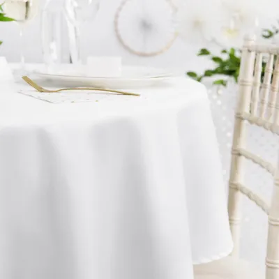 Produktbild von PartyDeco OBRO1-KARTON, Rund, Weiß, Stoff, Tischdecke, Drinnen, Hochzeit