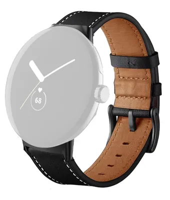 Obrázek produktu pro Kožený náramek pro Google Pixel Watch 4 / 3, 41 mm, náhradní zapínání, černý