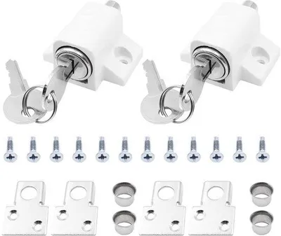 Produktbild von Universelle Raambeveiligung - Sicherheitsgitter - Fensterbegrenzer - Fensterschloss - Kinderfenstersicherheit - Montageplatten für alle Fenstertypen