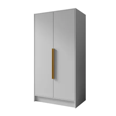 Image de Armoire Goya I 100 cm (blanc, poignées dorées)