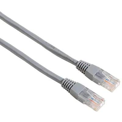 Immagine prodotto di "Cavo patch Hama HQ Cat5e UTP da 3 m, cavo di rete RJ45 LAN 1000 Mbps, grigio, Cat5"