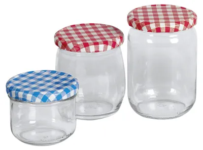Obrázok produktu pre EMSY Skrutkovací pohár s 82 mm TO viečkom károvaný 420 ml balenie 6 ks