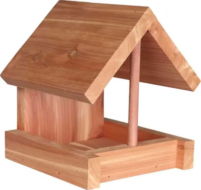 Immagine prodotto di mangiatoia/scatola per uccelli da esterno natura, 16 × 15 × 13 cm, legno di cedro