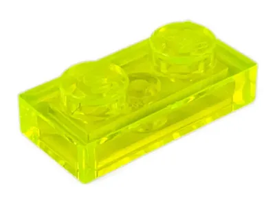 Produktbild von Lego® 10x 1x2 Platten 3023  -  Plate Trans - Neon Grün - Trans-Neon Green