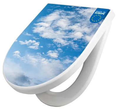 Produktbild von WC Sitz mit Absenkautomatik D Form Motiv Wolken 1 [TDW3 12830]