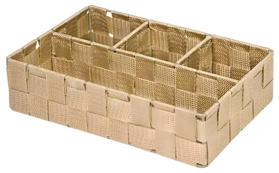 Produktbild von Aufbewahrungskorbe - 4 Facher - braun - Kleiderschrank Organizer - Unterwasche