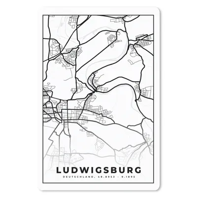 Produktbild von MuchoWow® Mauspad Mousepad Stadtplan - Ludwigsburg - Karte 40x60 cm - Mousepads - Maus Mat - Pad - Mausunterlage - Schreibtisch Accesoire