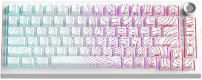 Produktbild von Mechanisch gaming-Tastatur mit 83 Tasten, RGB-Hintergrundbeleuchtung, drei Modi, hot-swappable, weiß