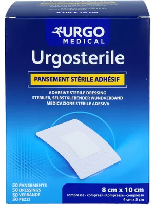Produktbild von Urgosterile steriler, selbstklebender Wundverband 10 cm x 8 cm, 50 St. Pflaster