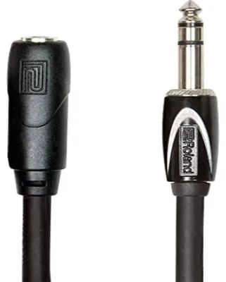 Obrázek produktu pro Roland RHC-25-1414, 6.35mm, Samec, 6.35mm, Samice, 7,5 m, Černá