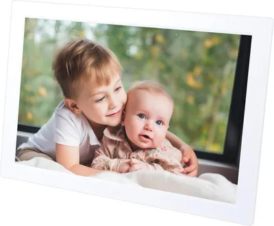 Obrázek produktu pro Fotorámeček 17", dálkové ovládání, podpora SD karet, bílá
