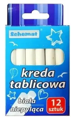 Obrázek produktu pro Křída na tabuli, 12 ks, bílá – Schemat