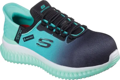 Produktbild von Skechers Work OMBRAY TILIDO Damen S1PL Slip-On Schwarz/Teal 41