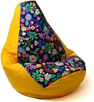 Obrázek produktu pro Sako taška pouffe Pear print yellow-flower D 105 x 80 cm