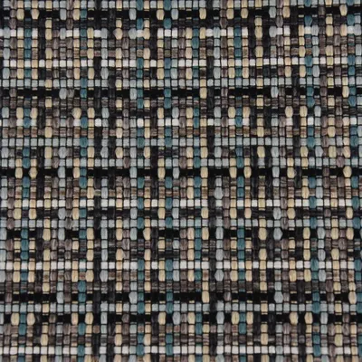 Produktbild von Bezugsstoff Meterware Möbelstoff Polsterstoff türkis taupe 140cm