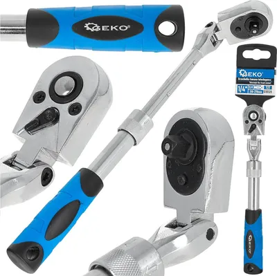 Obrázok produktu pre Račňa 1/4'' s nastaviteľnou teleskopickou rukoväťou 210 - 278mm a kĺbovou hlavicou 72T Cr-V