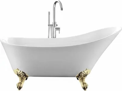 Produktbild von Freistehende Badewanne mit Füßen BALMAIN Adlerfüße GOLD 161 cm