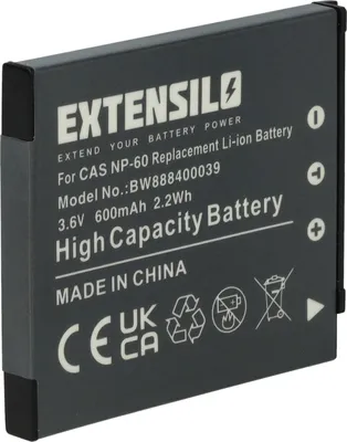 Produktbild von EXTENSILO Akku kompatibel mit Casio Exilim EX-Z9, EX-Z85, EX-Z90, EX-Z80 Kamera (600 mAh, 3,7 V, Li-Ion)