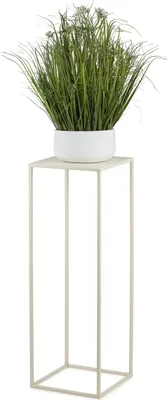 Produktbild von HowHomely Modern Pflanzenständer, Blumenhocker aus Metall Creme 70 cm Höhe - Blumenständer für das Haus