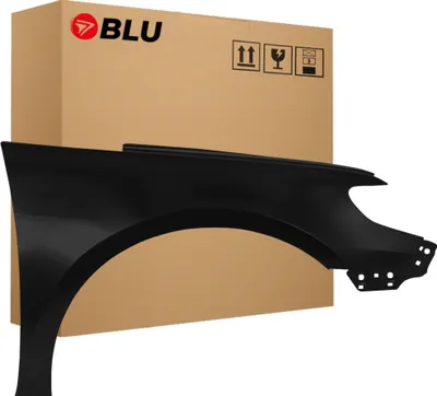 Zdjęcie produktu dla BLU Błotnik pasujący do VW Volkswagen Passat CC L041 Prawy Czarny Schwarz | 2008-2012 | Przedni Przód | Lakierowany | Gotowy do montażu | Stal